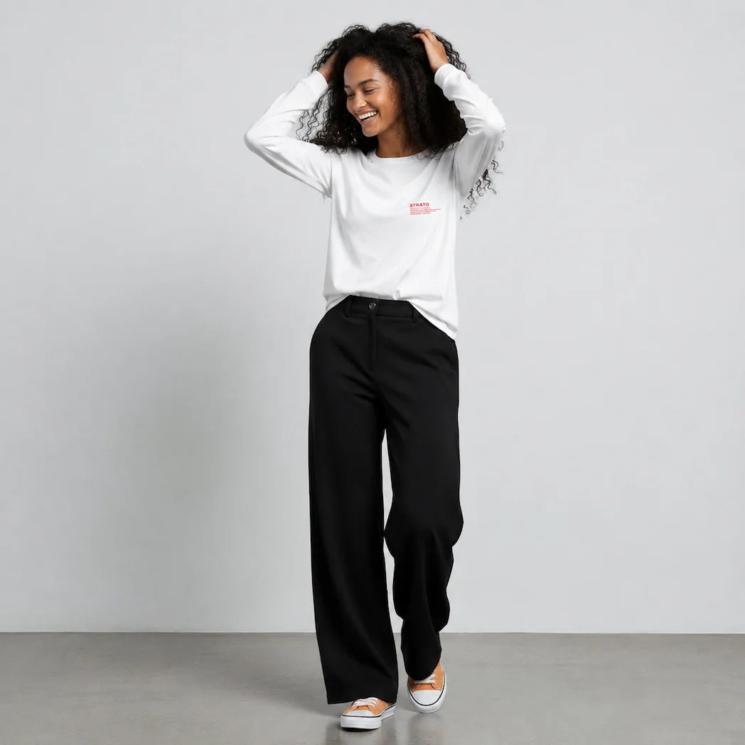White Long Sleeve Definition Tee – Women's