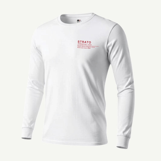 White Long Sleeve Definition Tee